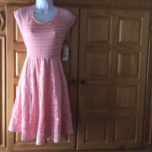 NY Collection spring pink lace dress